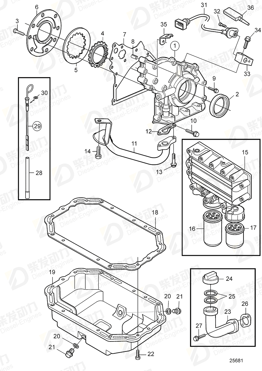 volvo penta Gasket 993679 Drawing volvo penta Gasket 993679 Drawing